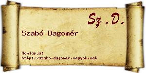 Szabó Dagomér névjegykártya